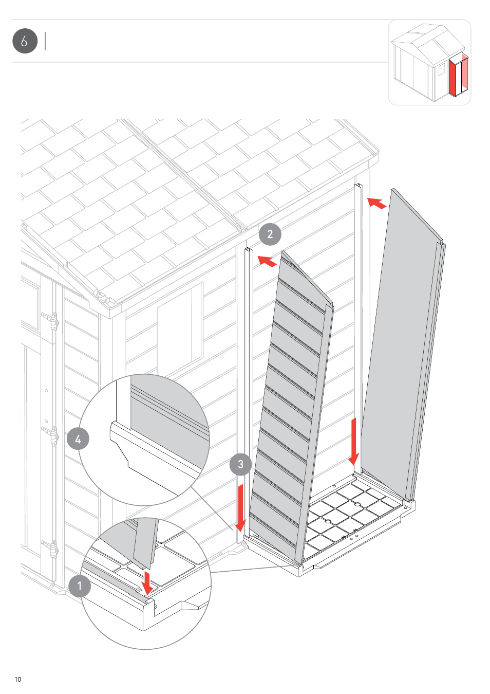 Keter Infinity 8X9 NG w/Cabinet User Manual | Page 10 / 24