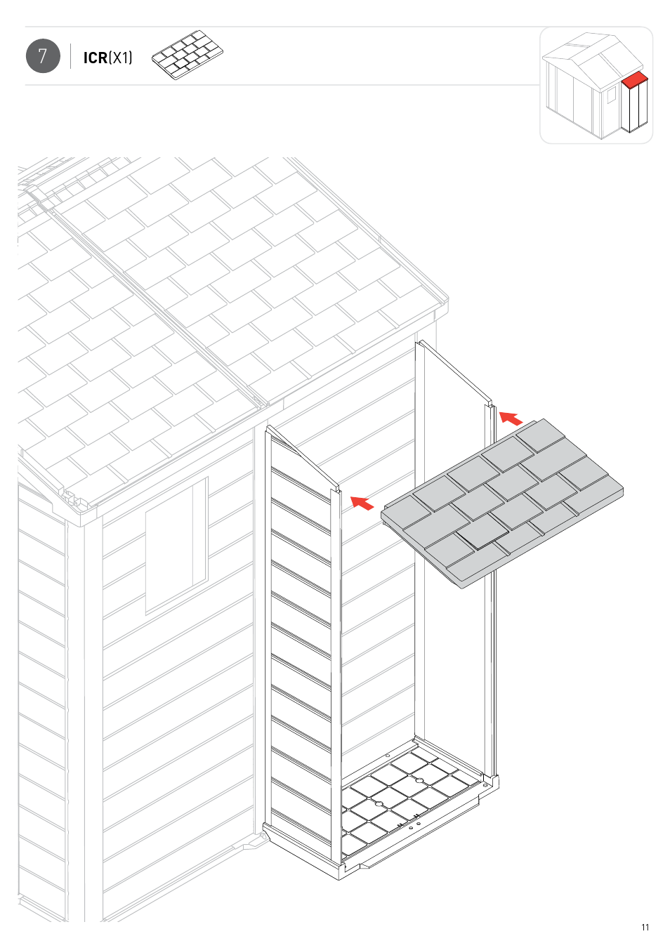 Keter Infinity 8X9 NG w/Cabinet User Manual | Page 11 / 24