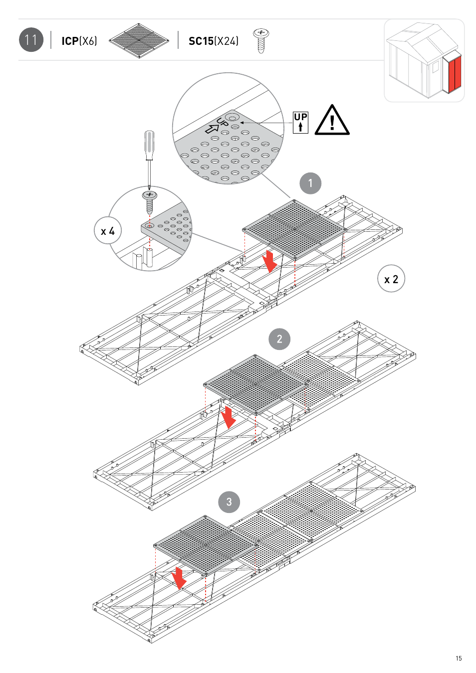 Keter Infinity 8X9 NG w/Cabinet User Manual | Page 15 / 24