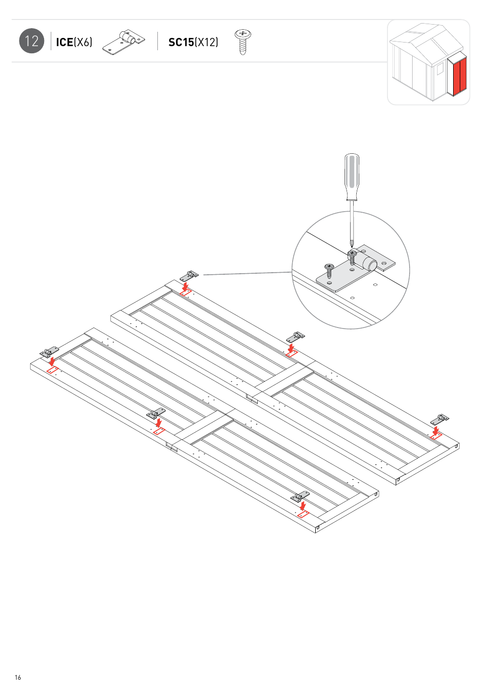 Keter Infinity 8X9 NG w/Cabinet User Manual | Page 16 / 24