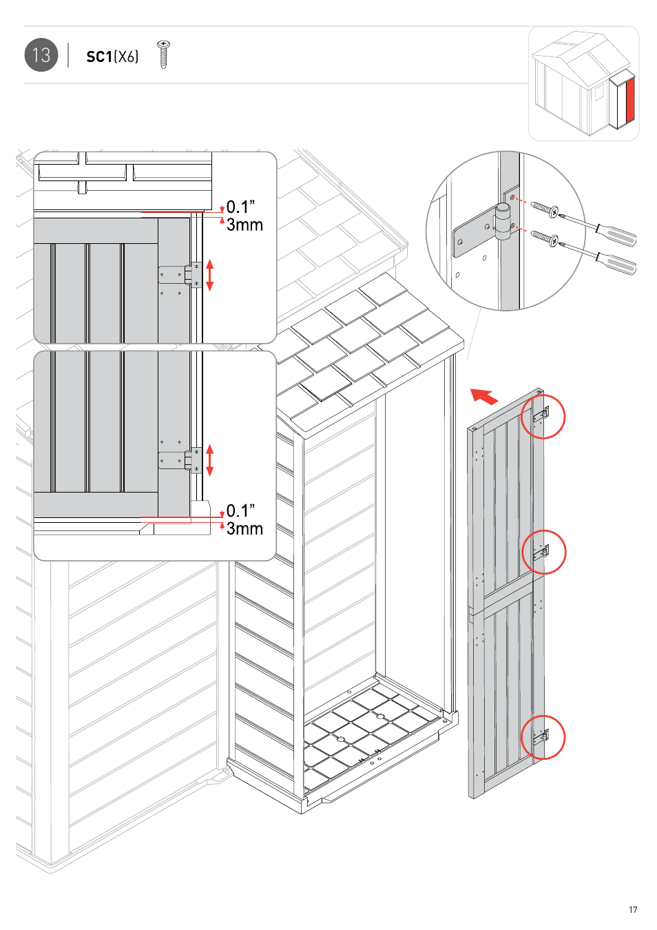 Keter Infinity 8X9 NG w/Cabinet User Manual | Page 17 / 24