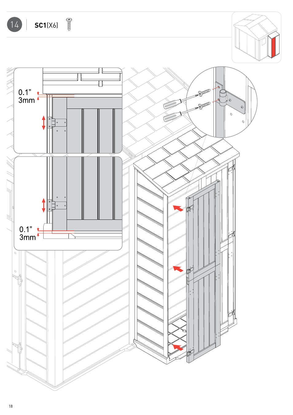 Keter Infinity 8X9 NG w/Cabinet User Manual | Page 18 / 24