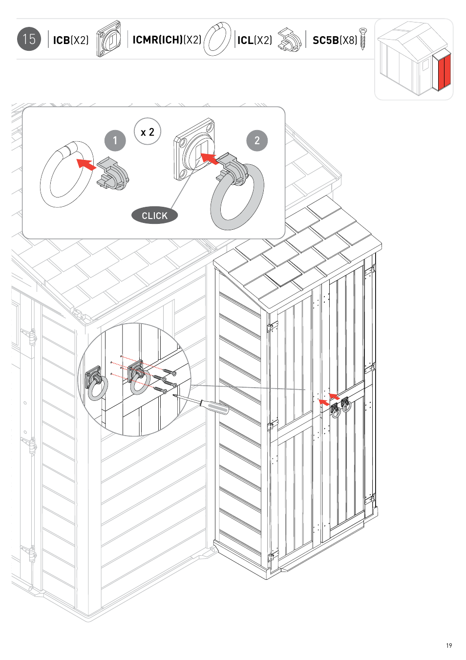 Keter Infinity 8X9 NG w/Cabinet User Manual | Page 19 / 24