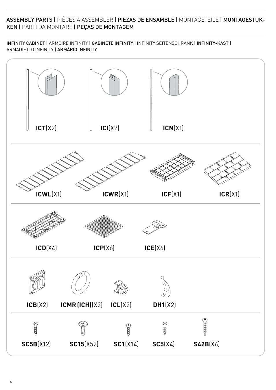 Keter Infinity 8X9 NG w/Cabinet User Manual | Page 4 / 24