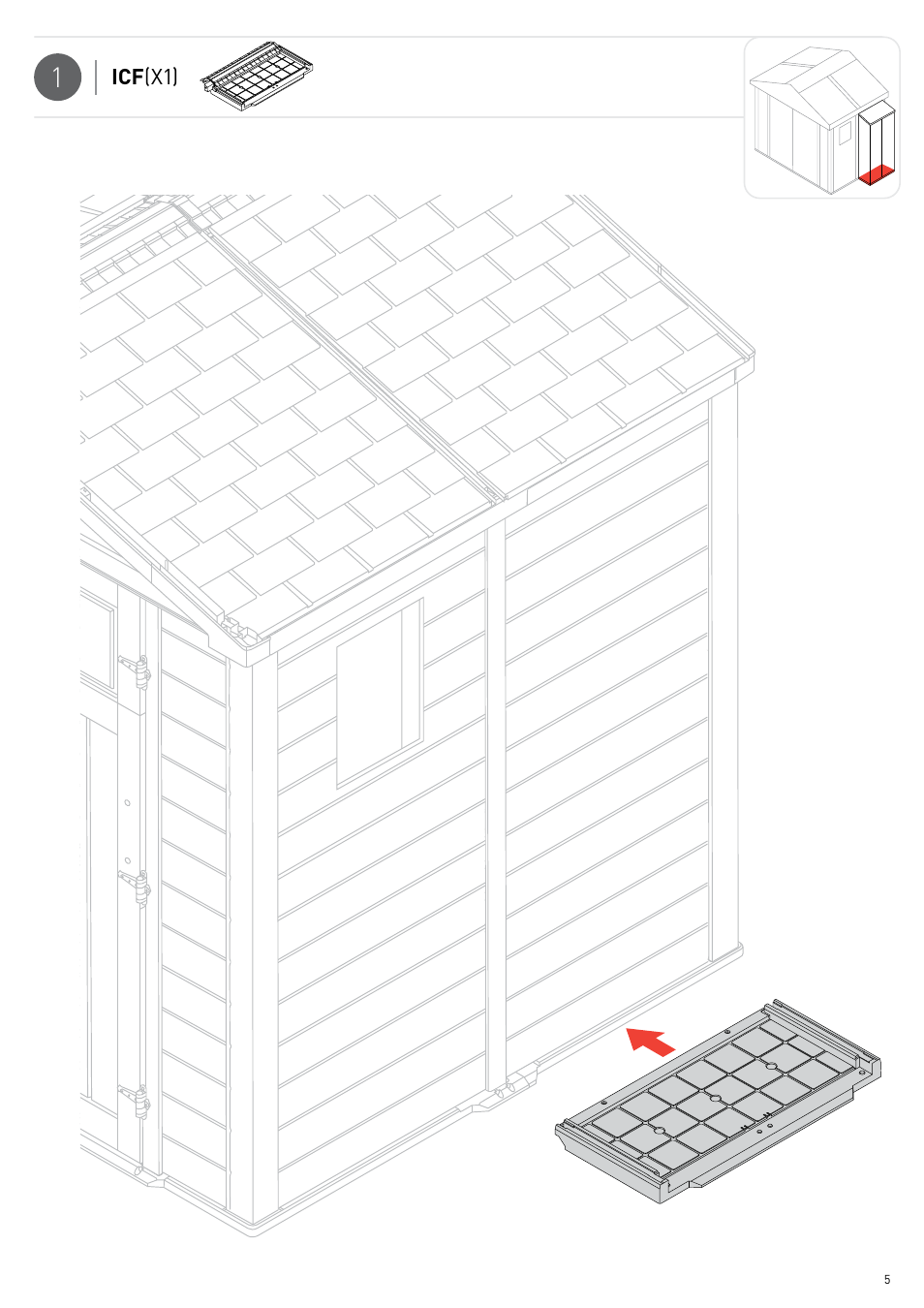 Keter Infinity 8X9 NG w/Cabinet User Manual | Page 5 / 24