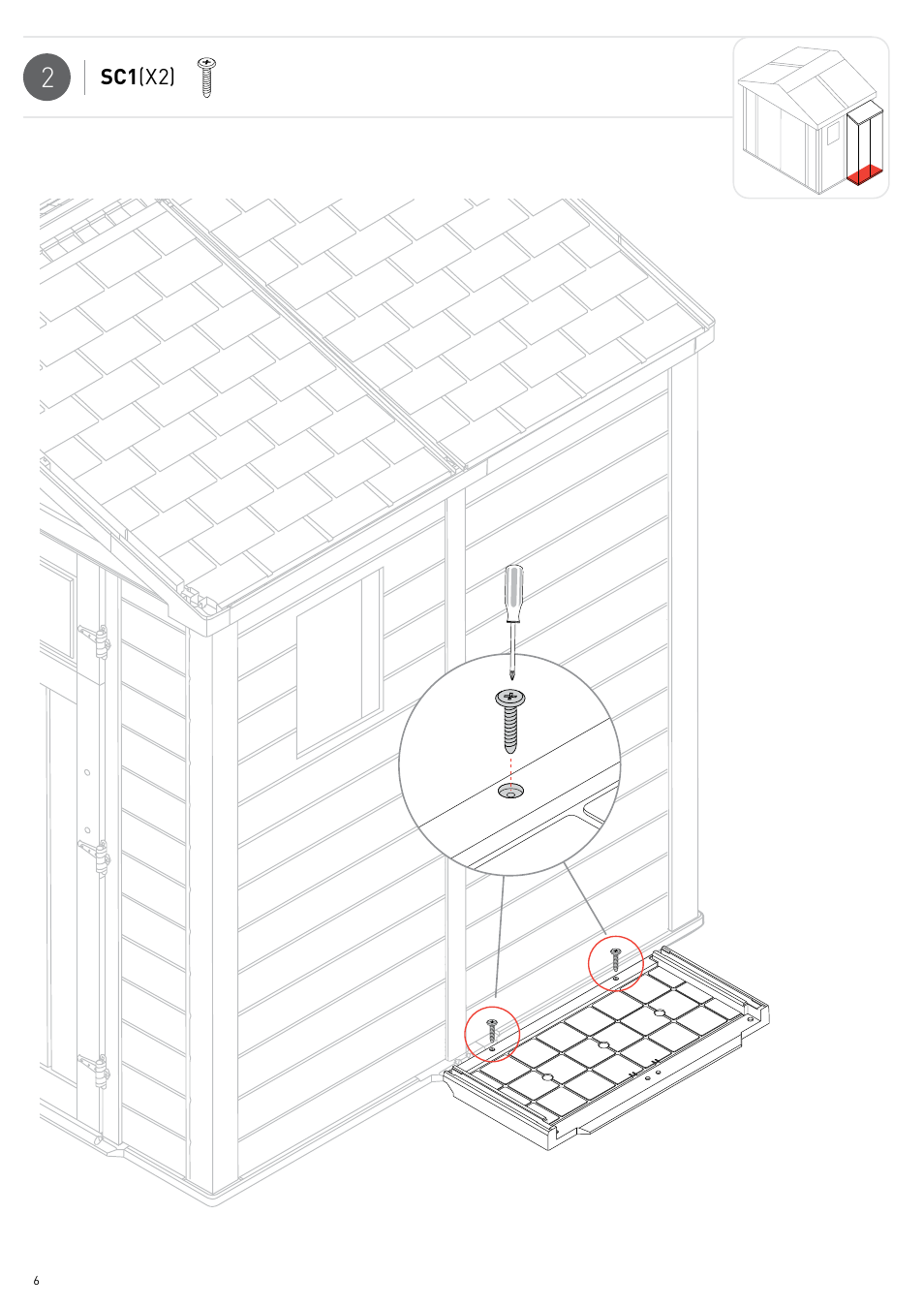 Keter Infinity 8X9 NG w/Cabinet User Manual | Page 6 / 24