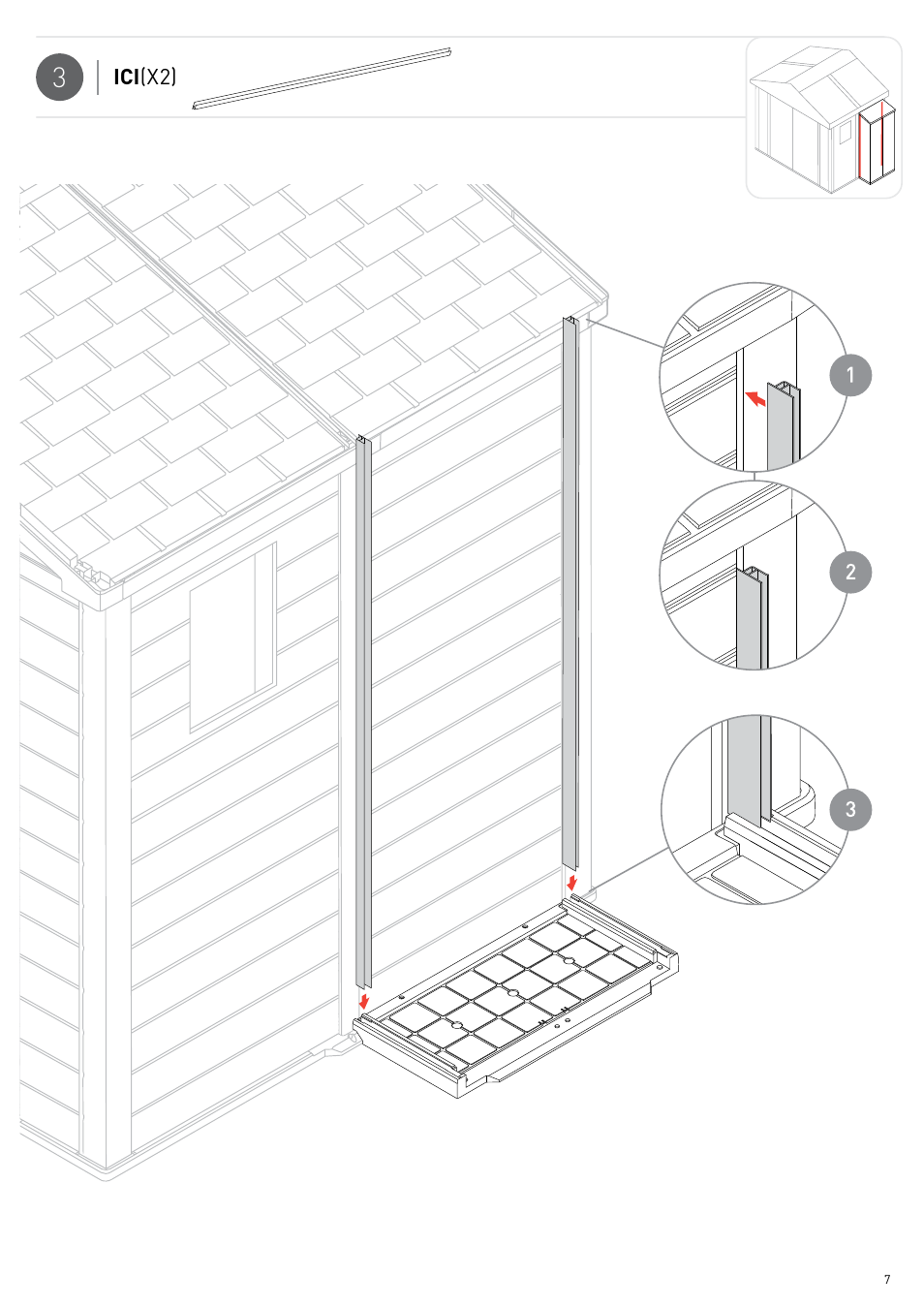 Keter Infinity 8X9 NG w/Cabinet User Manual | Page 7 / 24