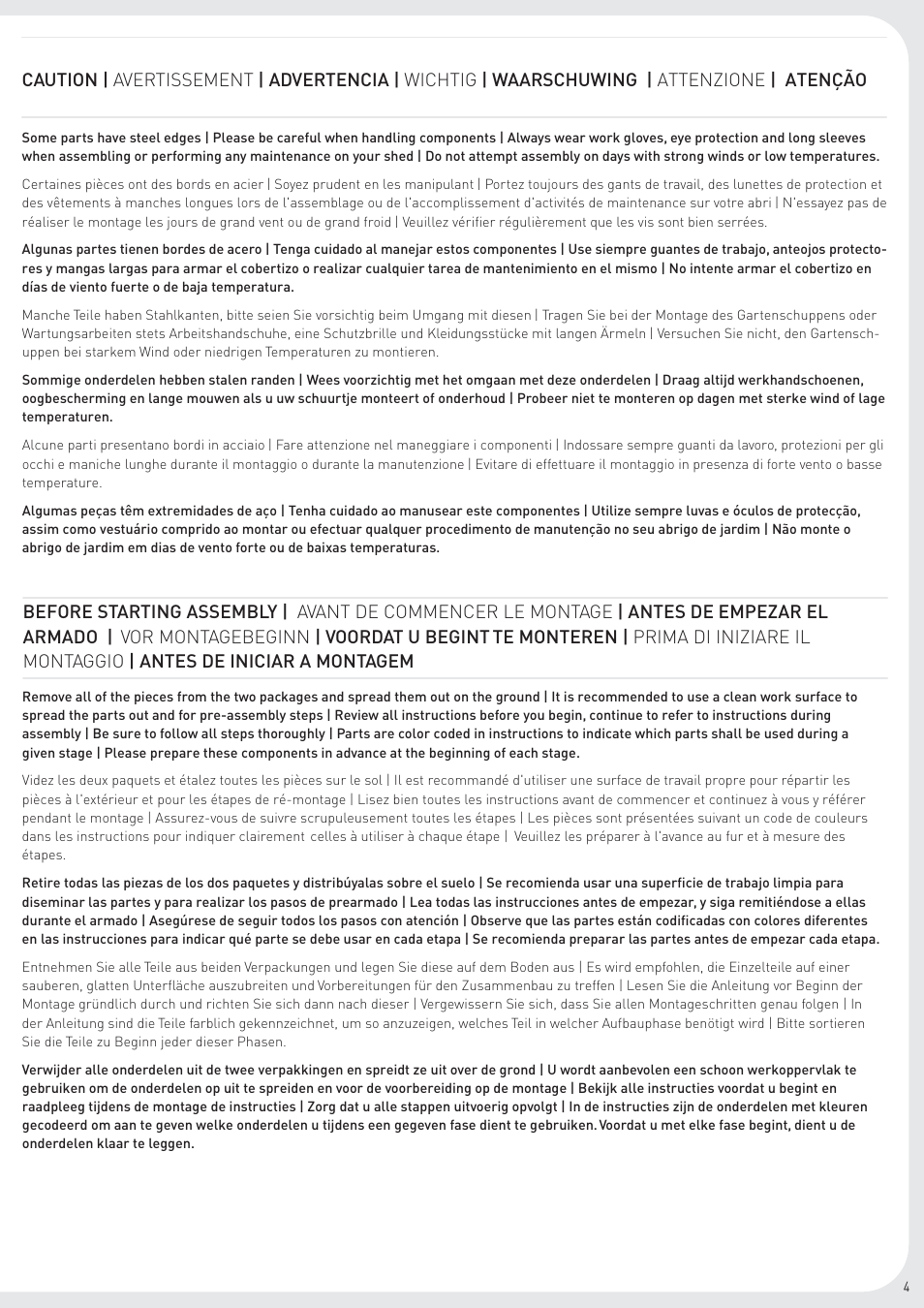 Keter Infinity 8X9 User Manual | Page 5 / 64