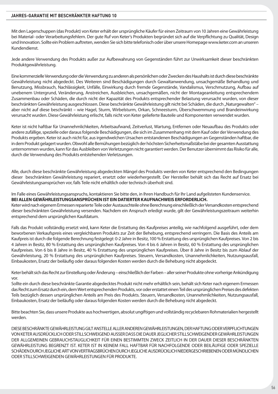 Keter Infinity 8X9 User Manual | Page 57 / 64
