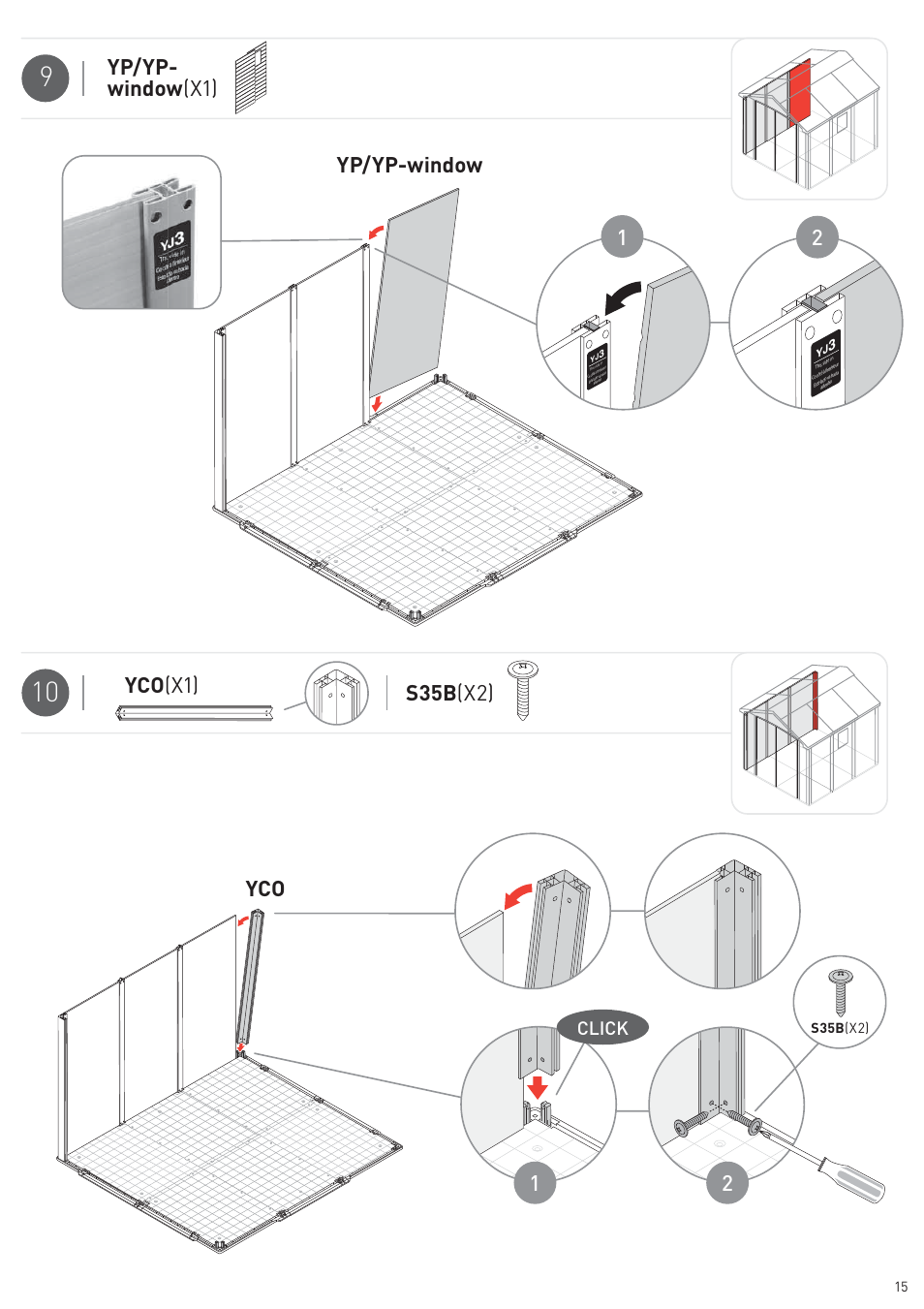 Click | Keter Infinity 8X9 NG User Manual | Page 17 / 64