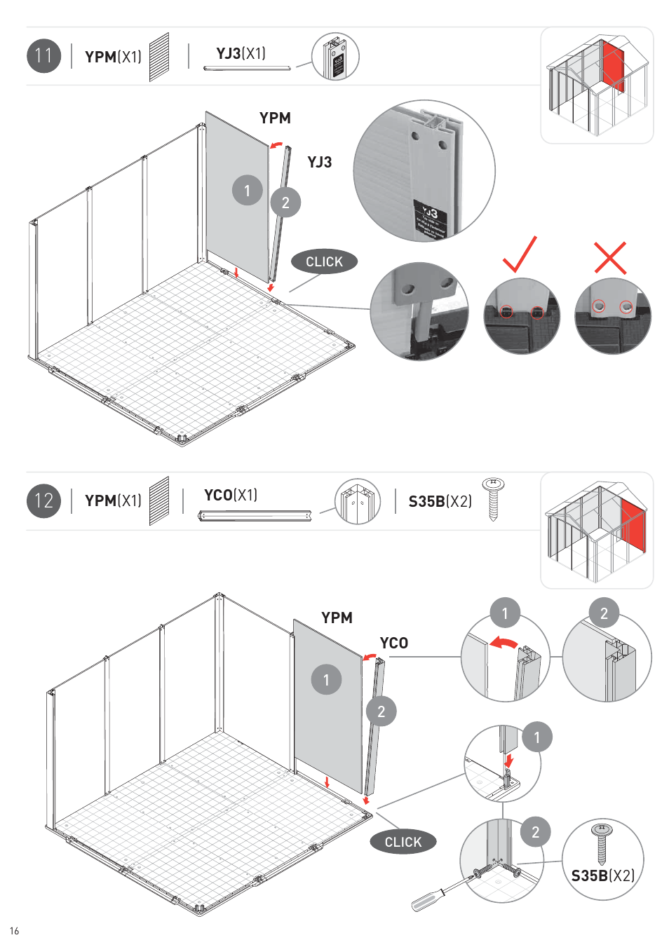 Yco (x1) s35b (x2), Yj3 yco ypm (x1) ypm (x1) | Keter Infinity 8X9 NG User Manual | Page 18 / 64