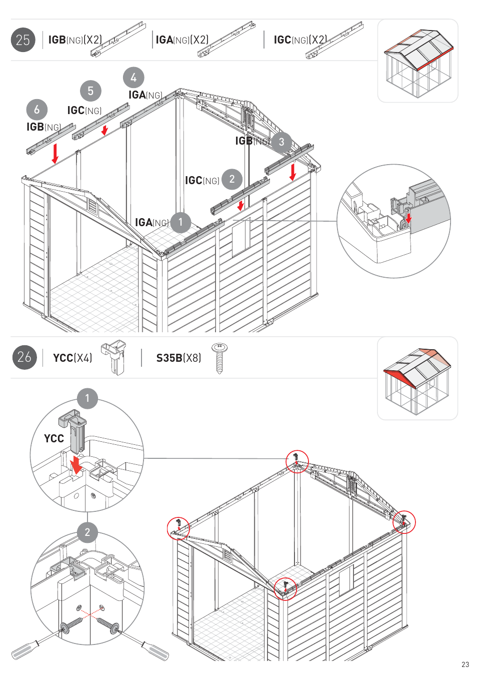 Keter Infinity 8X9 NG User Manual | Page 25 / 64