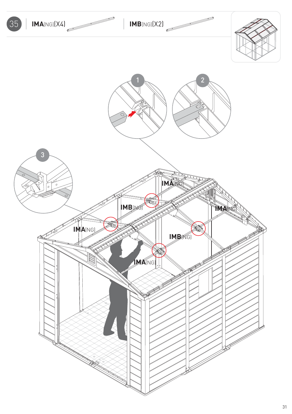 Keter Infinity 8X9 NG User Manual | Page 33 / 64