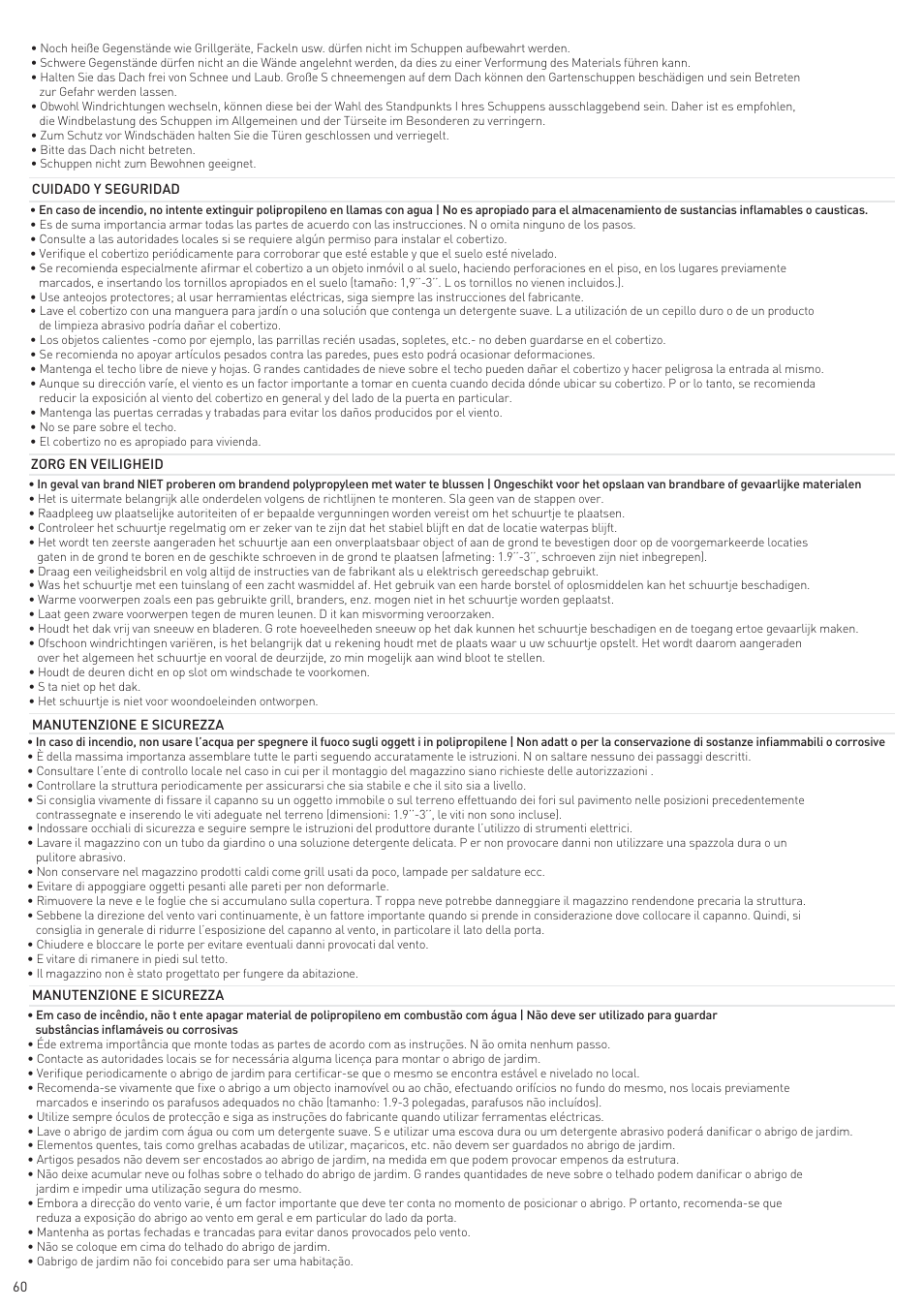 Keter Infinity 8X9 NG User Manual | Page 62 / 64