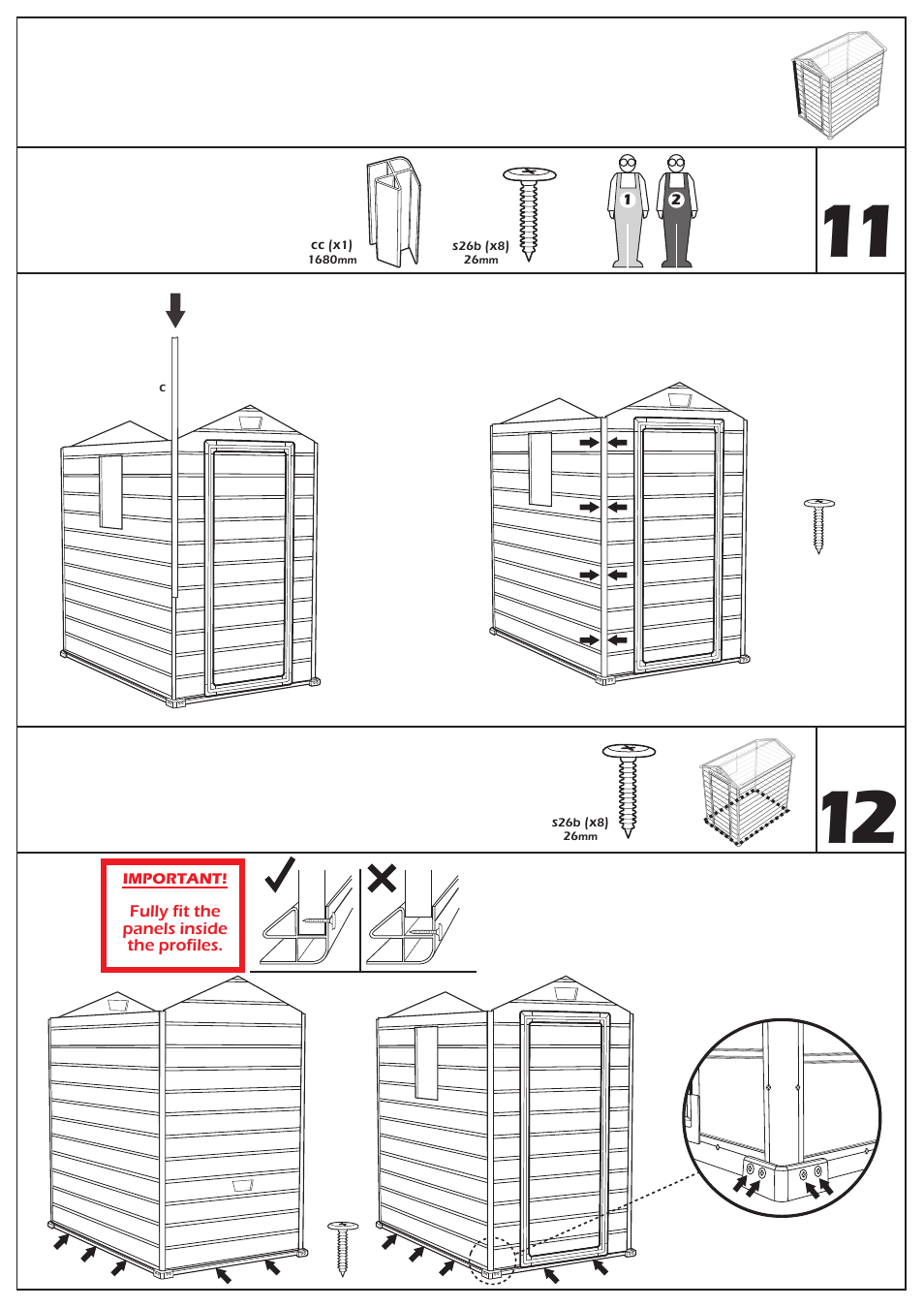 Keter Manor 4X6 User Manual | Page 13 / 19