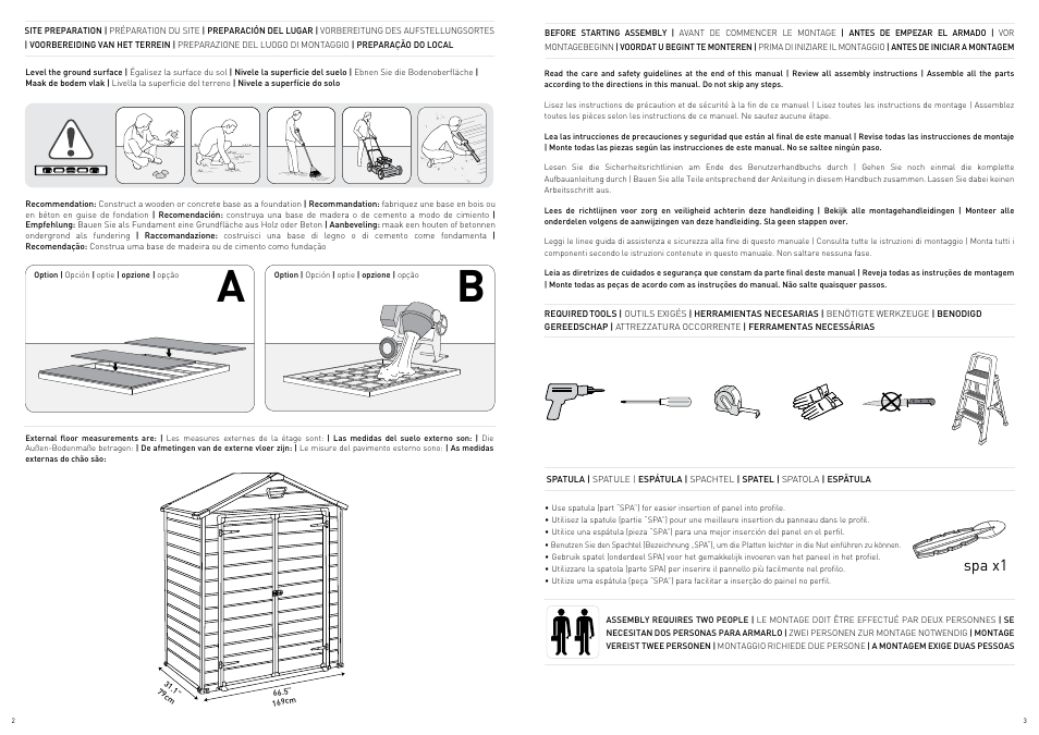 Spa x1 | Keter Manor 6X3DD User Manual | Page 2 / 17