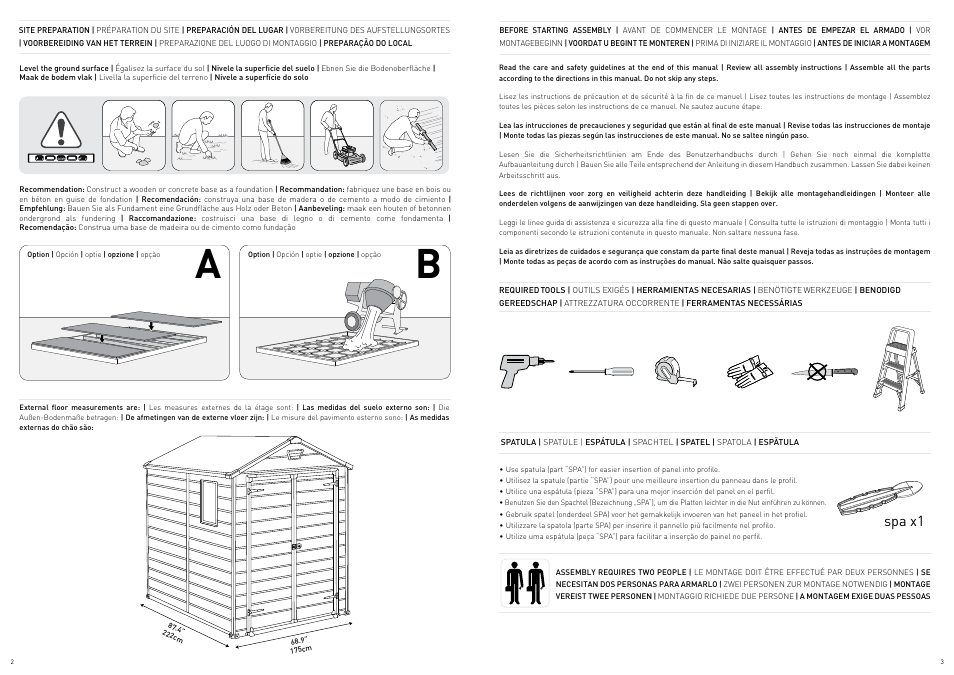 Spa x1 | Keter Manor 6X8DD User Manual | Page 2 / 21