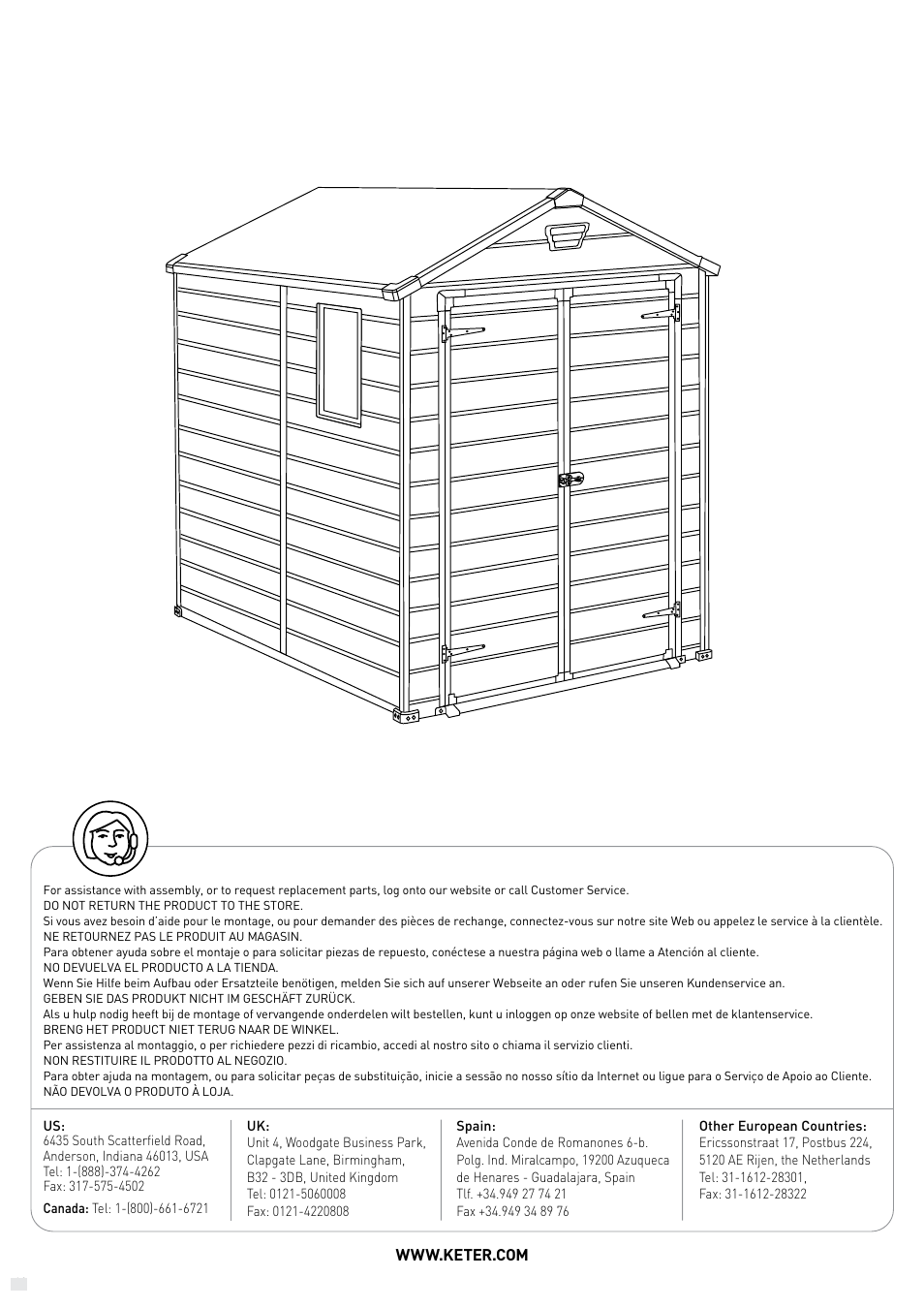 Keter Manor 6X8DD User Manual | Page 21 / 21
