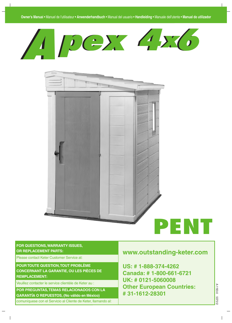 Keter Pent 4x6 User Manual | 32 pages