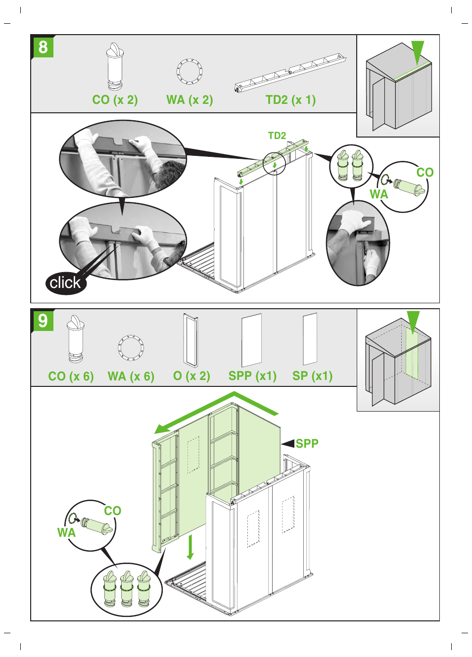Click | Keter Pent 4x6 User Manual | Page 12 / 32