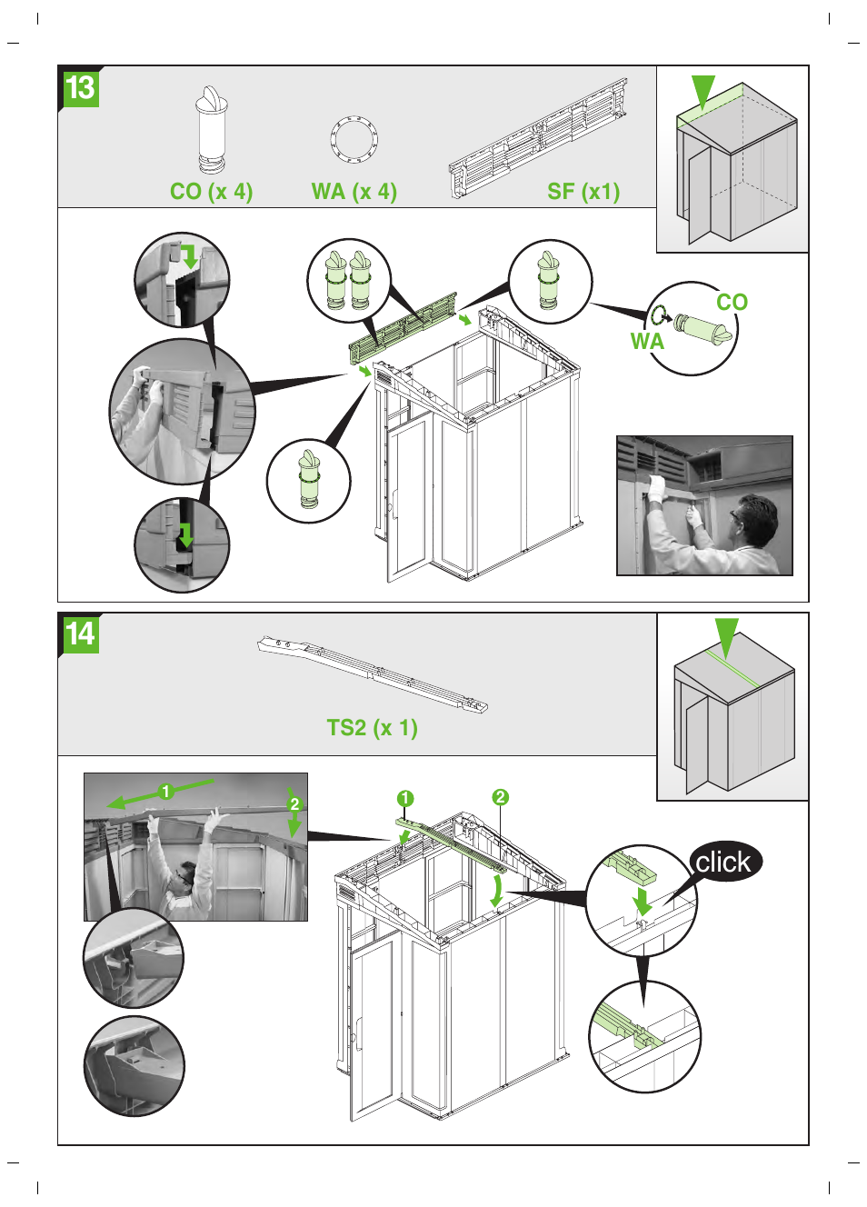 Click | Keter Pent 4x6 User Manual | Page 15 / 32
