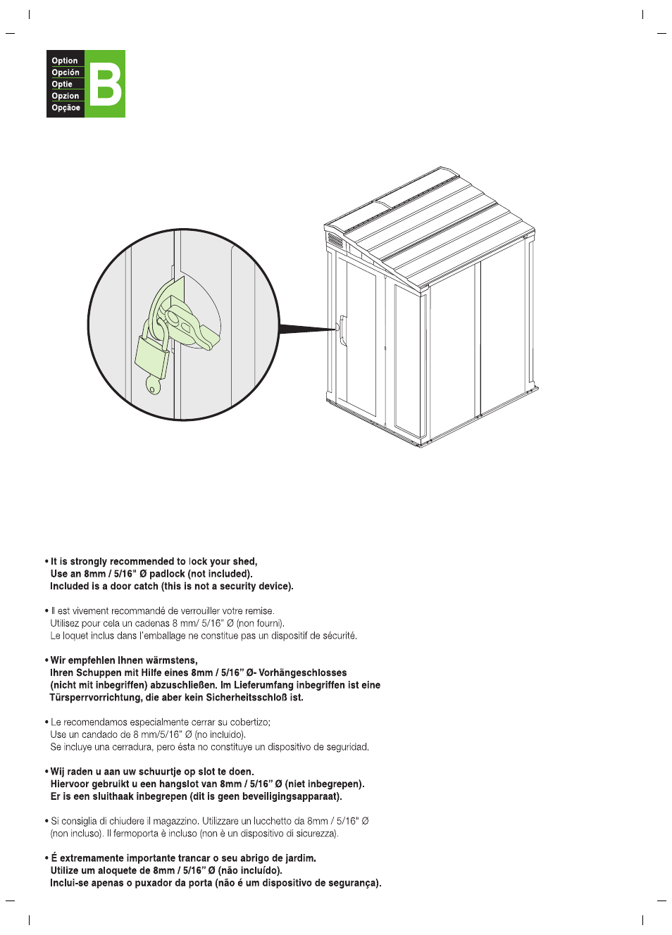 Keter Pent 4x6 User Manual | Page 20 / 32