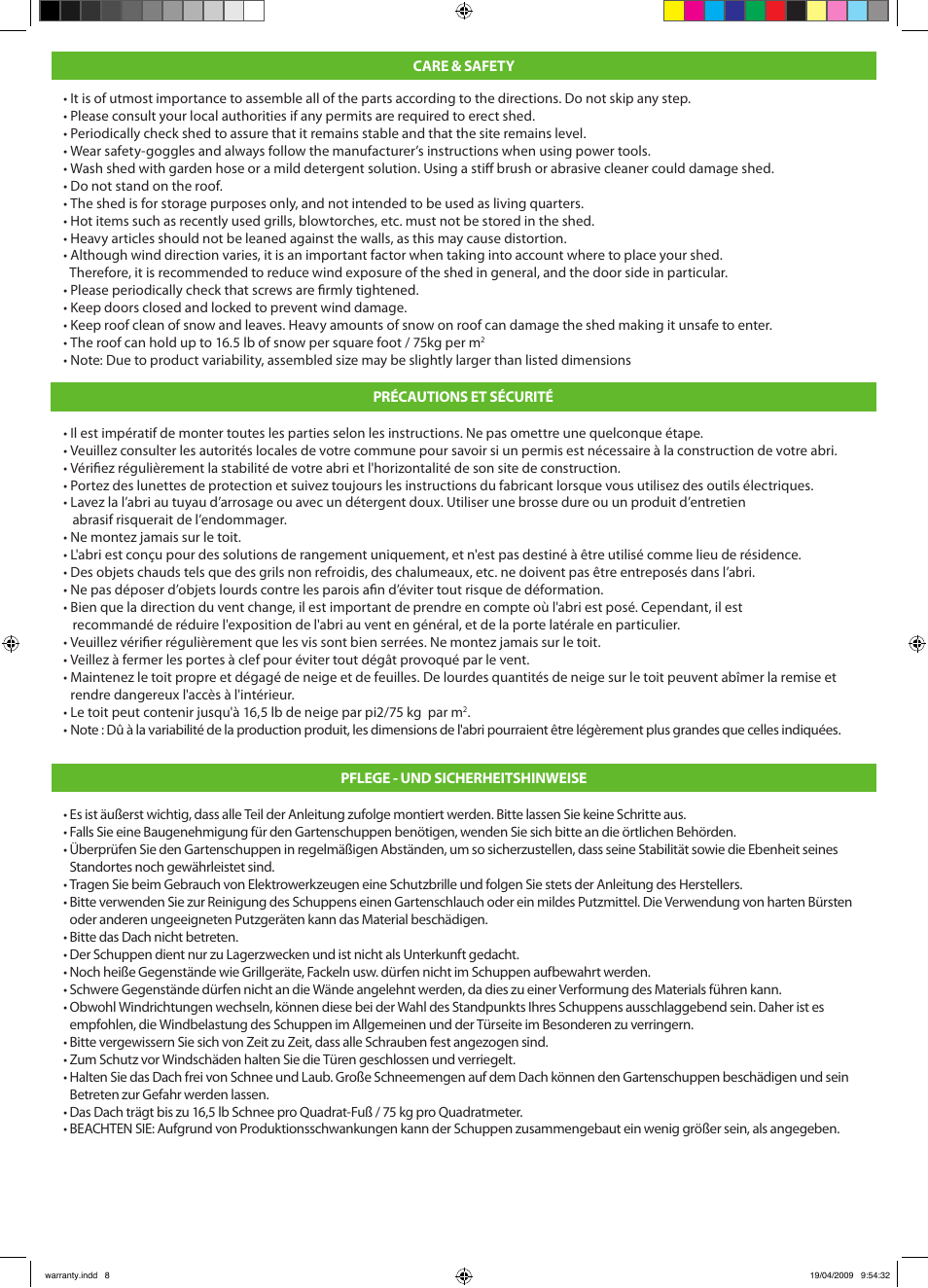 Keter Pent 4x6 User Manual | Page 28 / 32