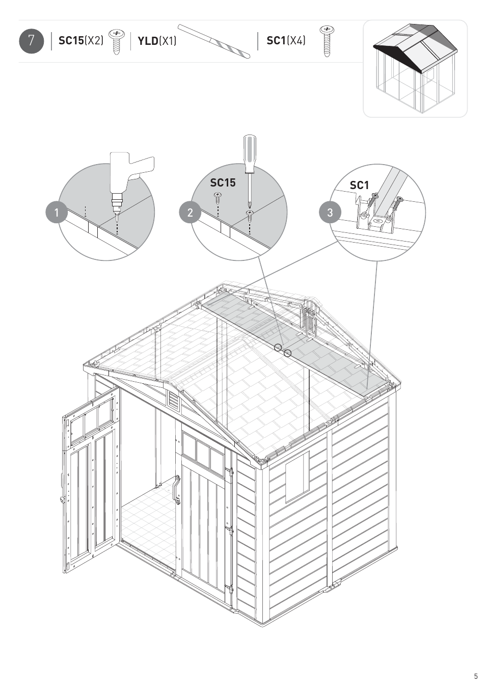 Keter Wooden Loft Kit Infinity User Manual | Page 7 / 12
