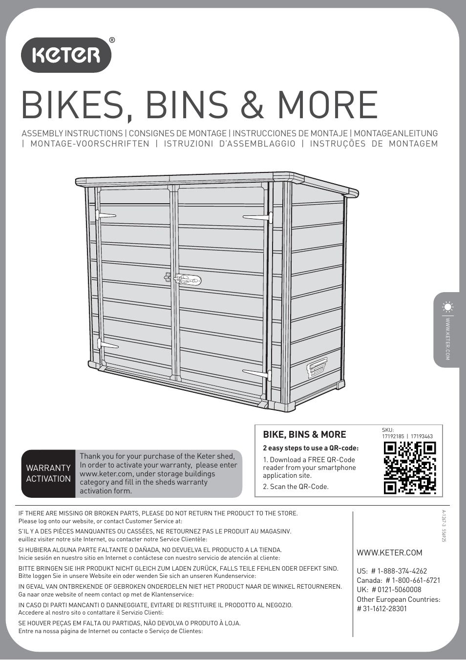 Keter Bikes, Bins & More User Manual | 24 pages