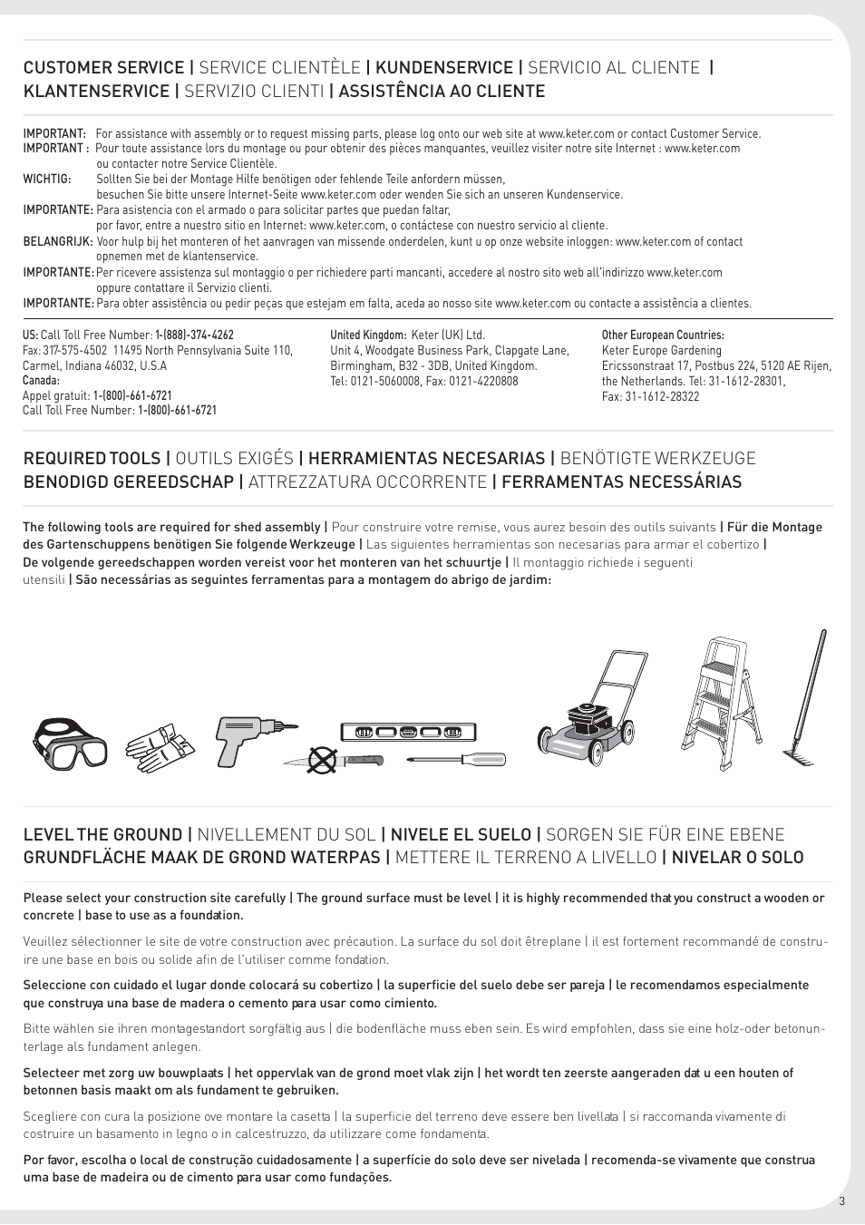 Keter Bikes, Bins & More User Manual | Page 3 / 24