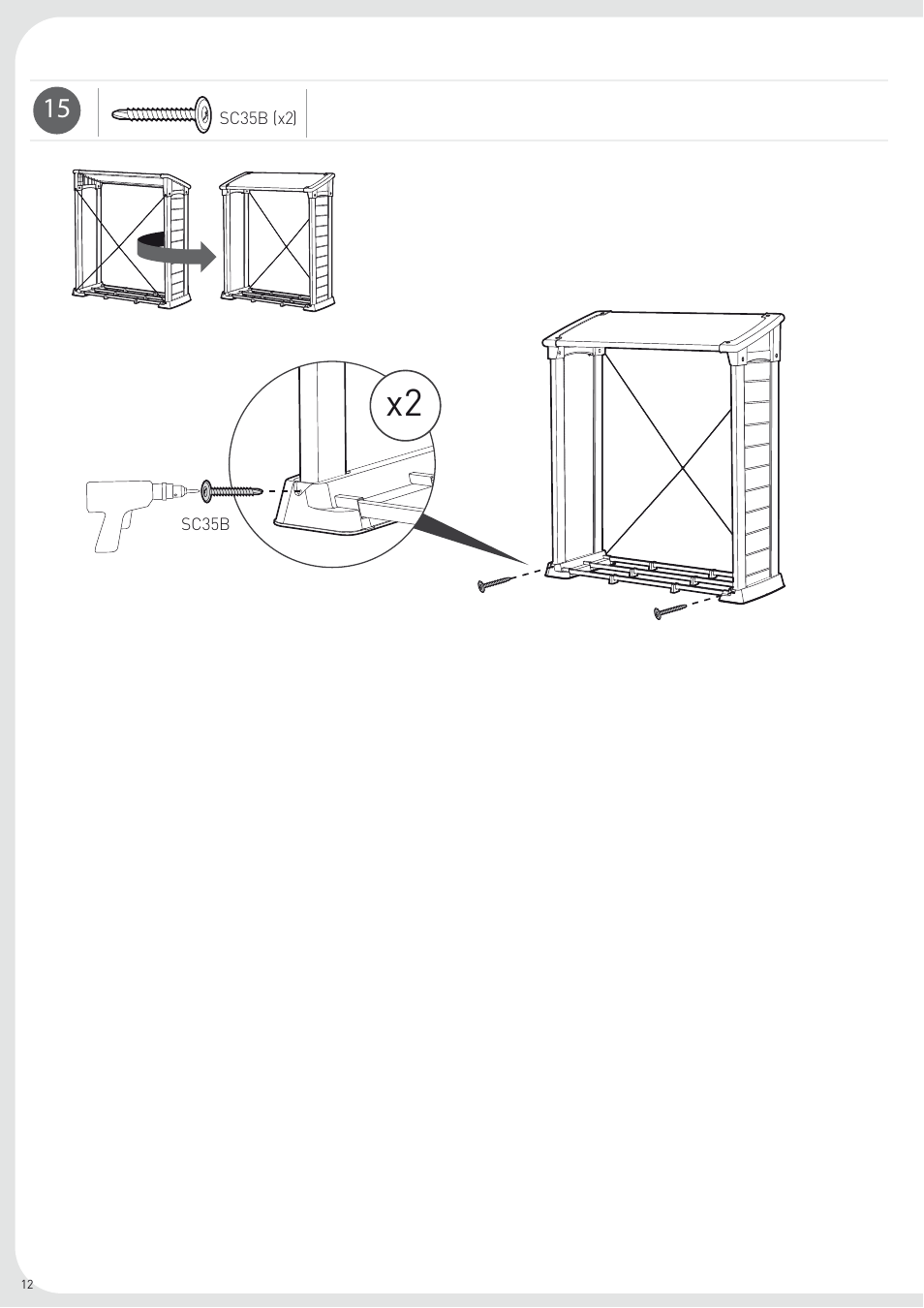 Keter Firewood Shelter User Manual | Page 12 / 16