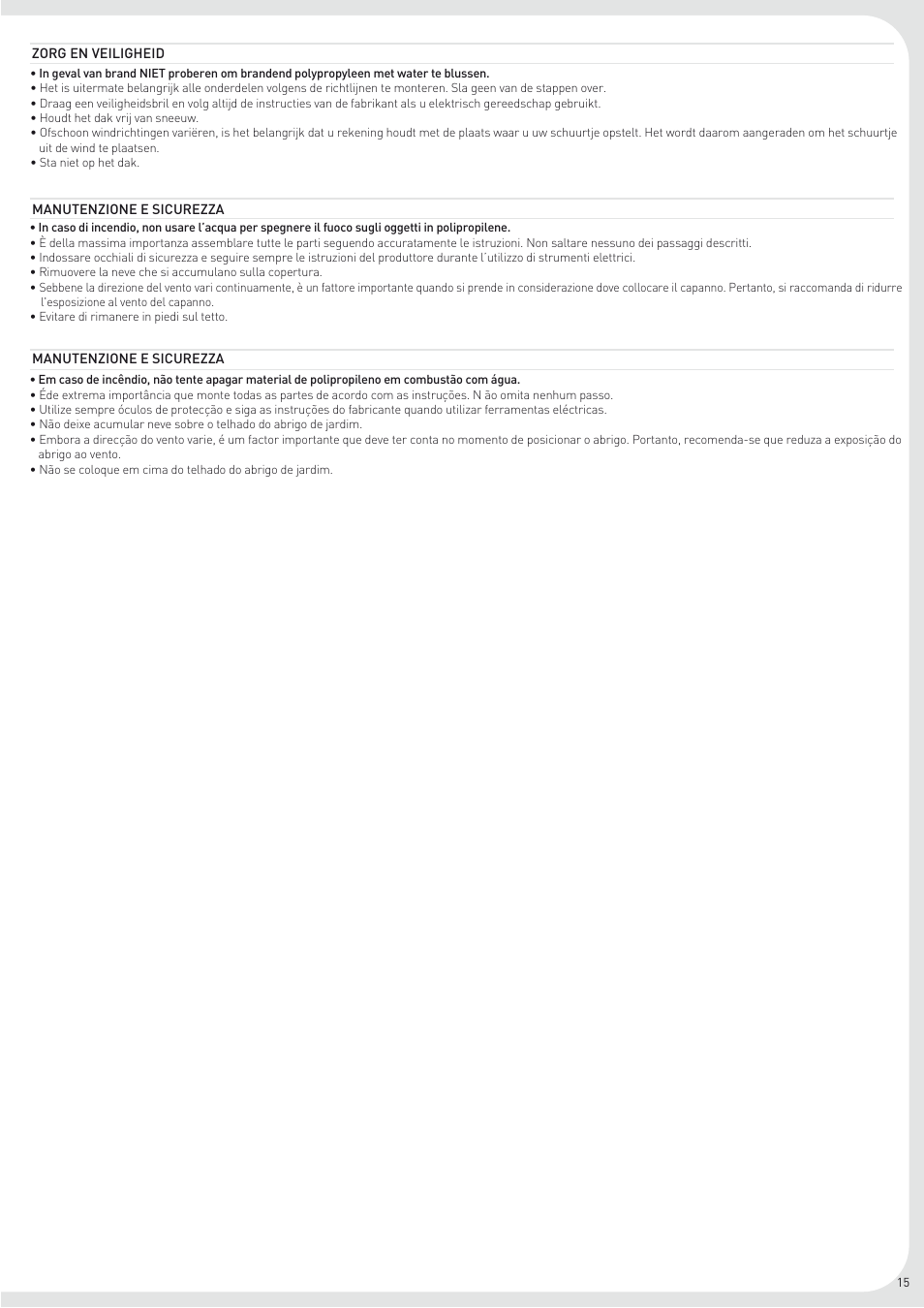 Keter Firewood Shelter User Manual | Page 15 / 16