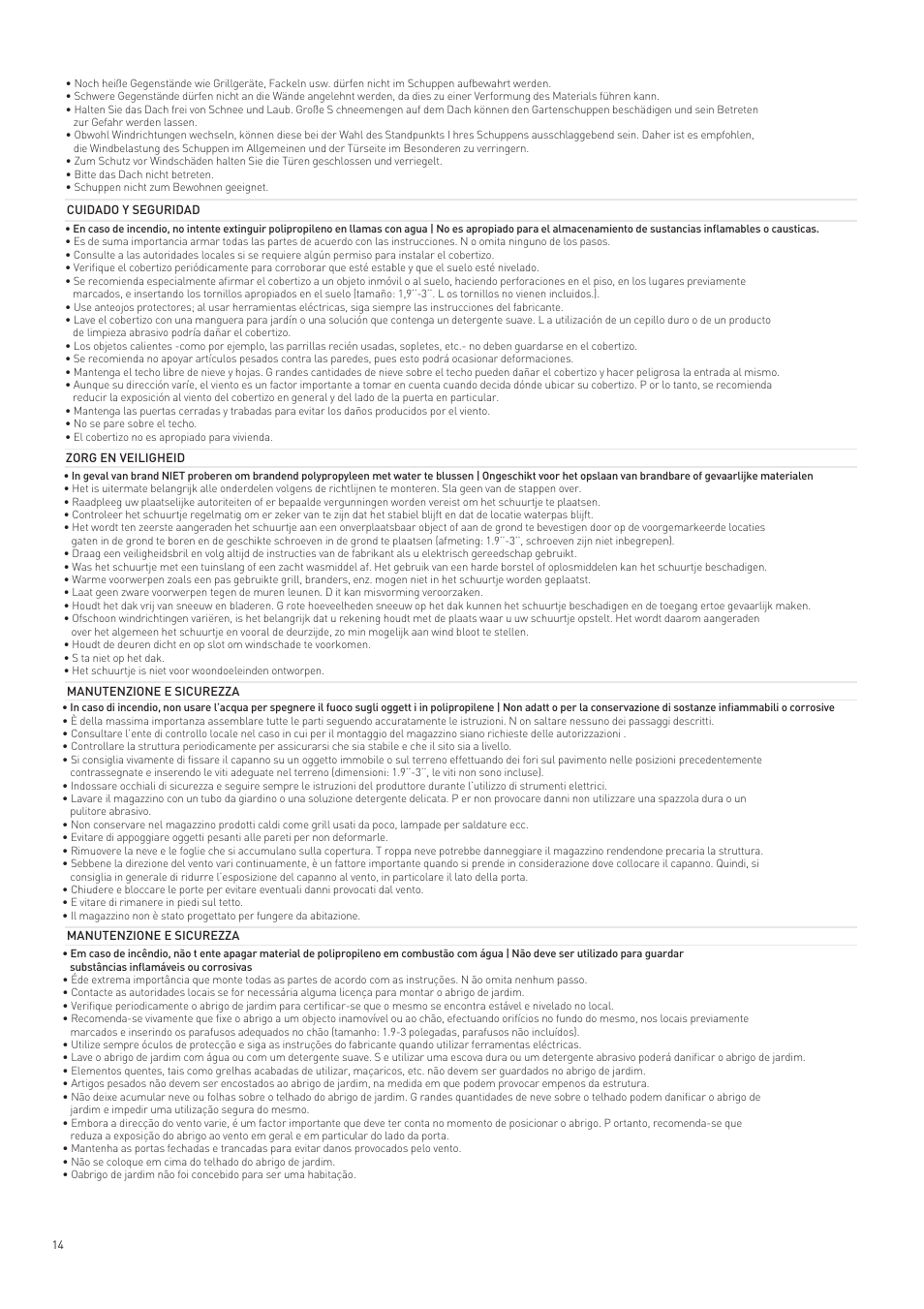 Keter Garden Shed User Manual | Page 14 / 16