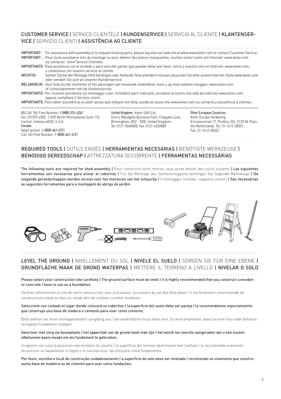 Keter Garden Shed User Manual | Page 3 / 16