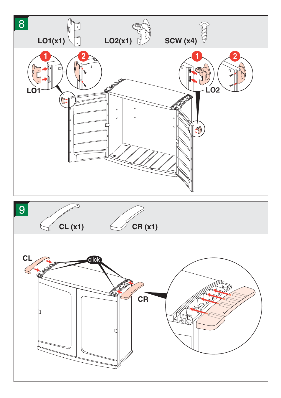 Keter GreatSpace Wide Shed User Manual | Page 7 / 12