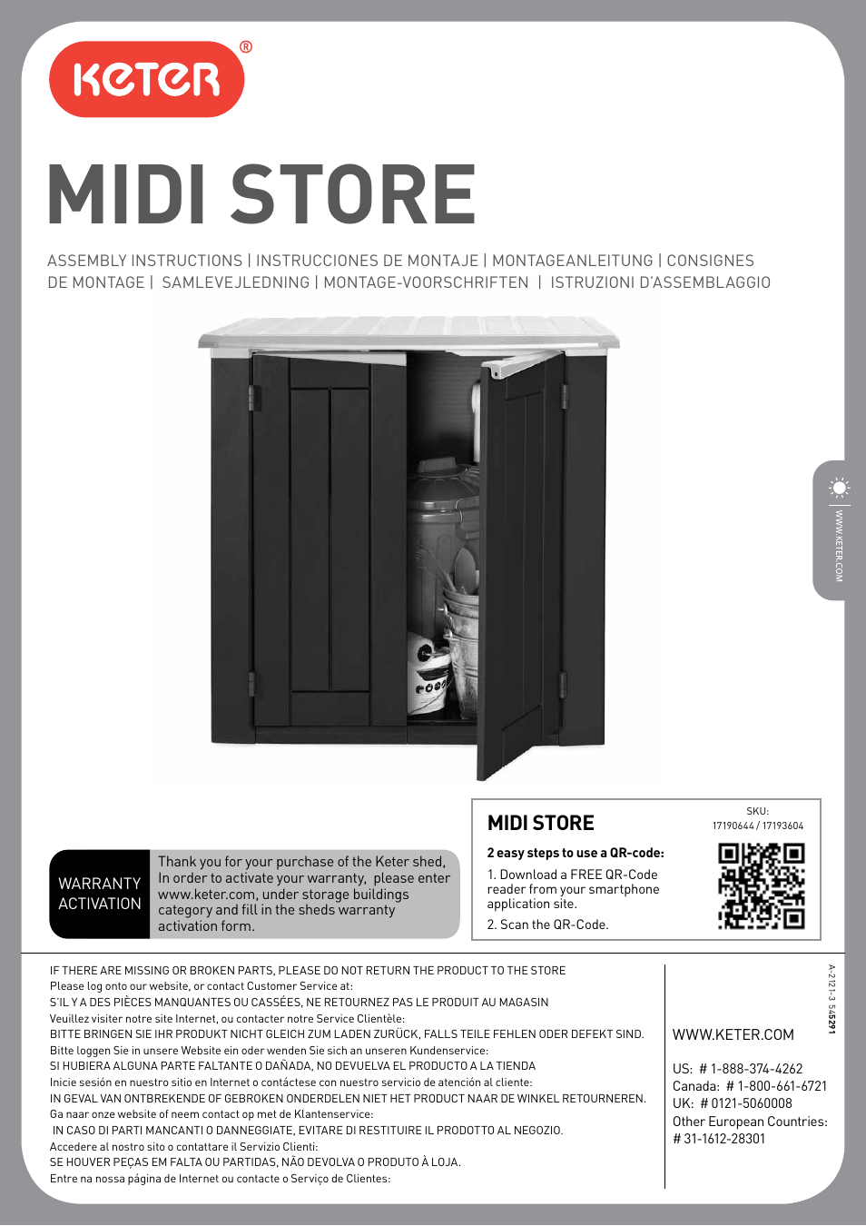 Keter Midi Store User Manual | 16 pages