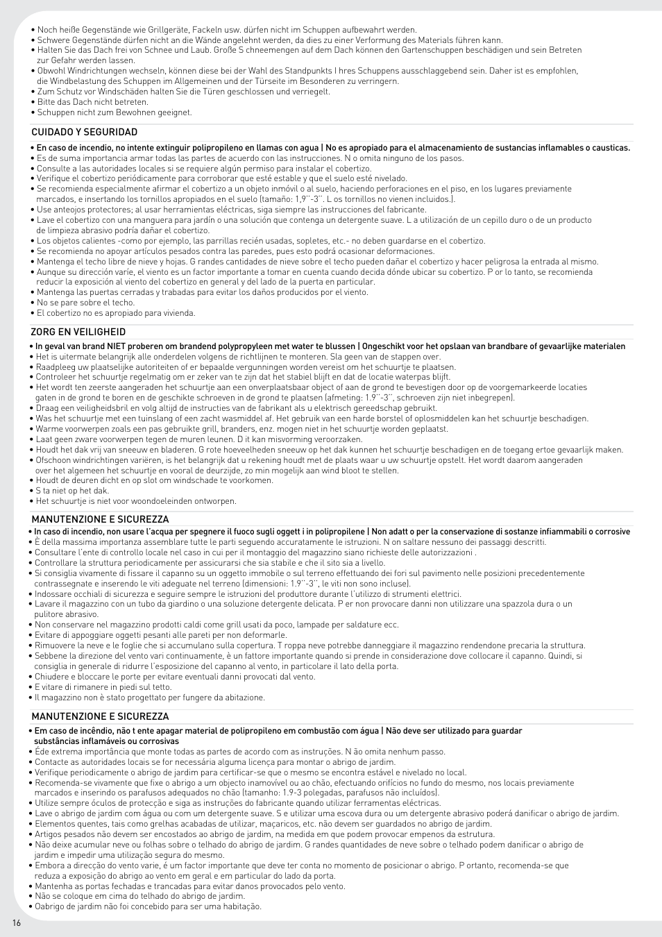 Keter Midi Store User Manual | Page 16 / 16