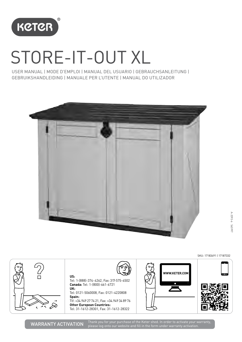 Keter Store It Out XL User Manual | 11 pages