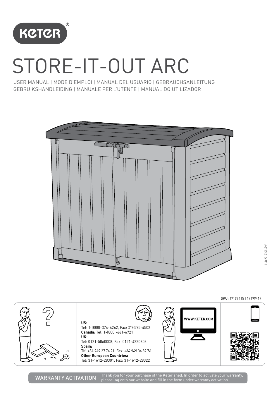 Keter Store-It-Out Arc User Manual | 20 pages