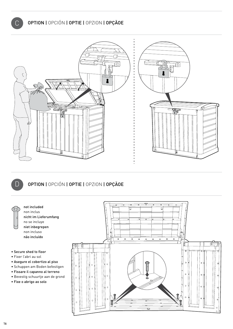 Keter Store-It-Out Arc User Manual | Page 16 / 20