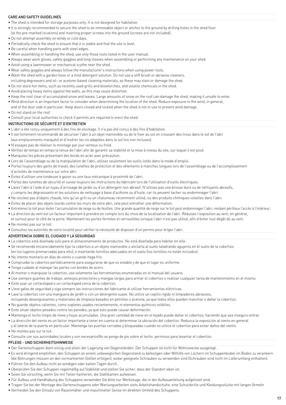 Keter Store-It-Out Arc User Manual | Page 17 / 20