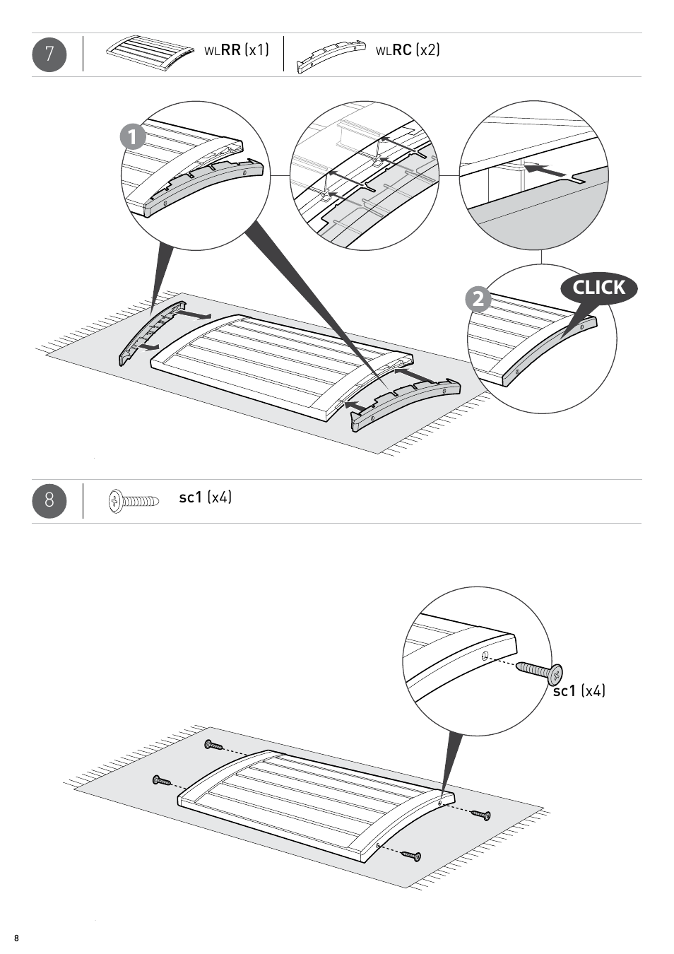 Click | Keter Store-It-Out Arc User Manual | Page 8 / 20