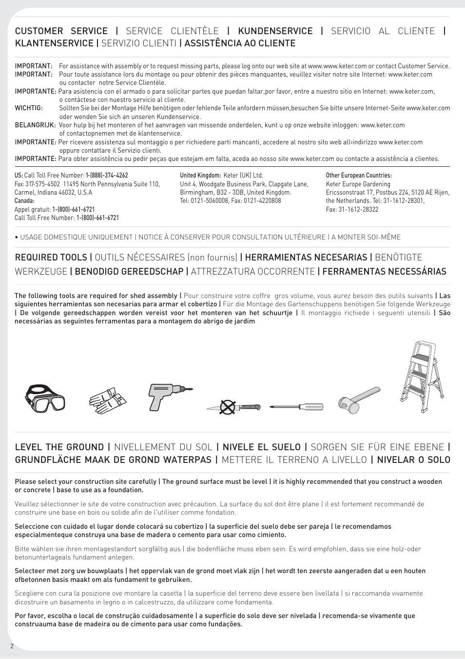 Keter Woodland High User Manual | Page 2 / 19
