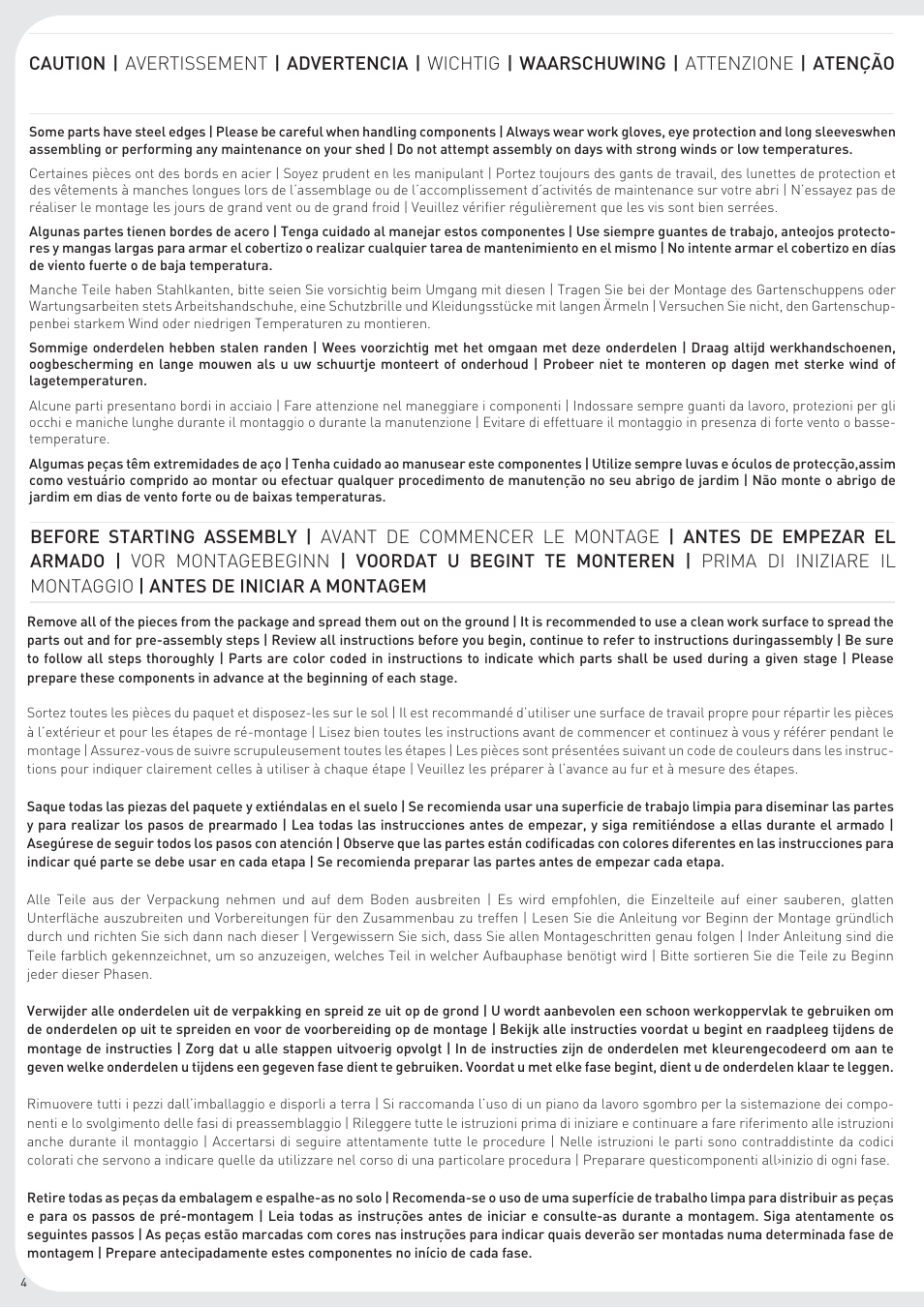 Keter Woodland High User Manual | Page 4 / 19