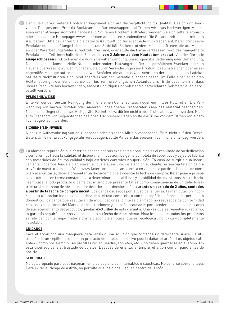 Keter Jumbo Deck Box User Manual | Page 10 / 12