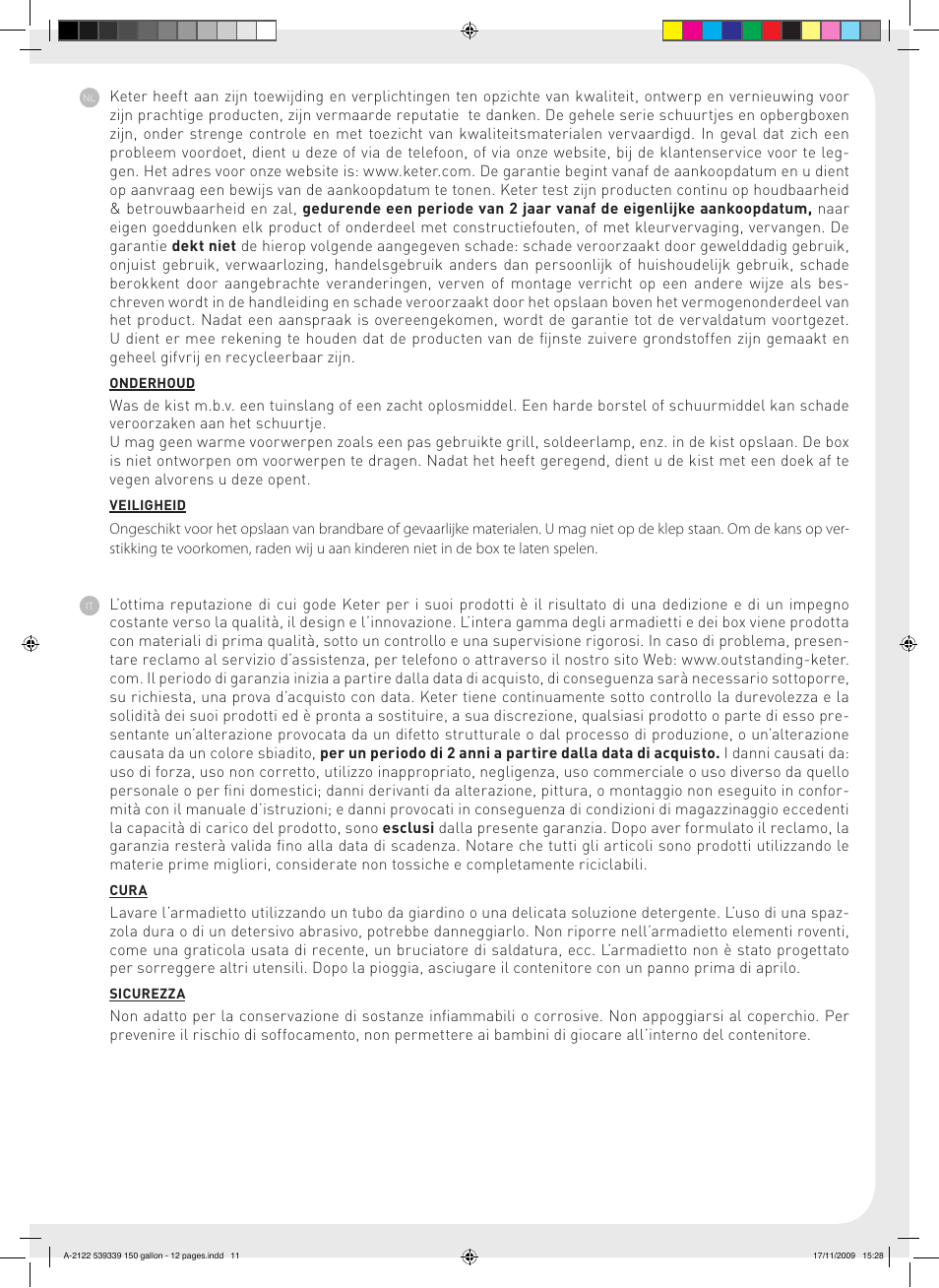 Keter Jumbo Deck Box User Manual | Page 11 / 12