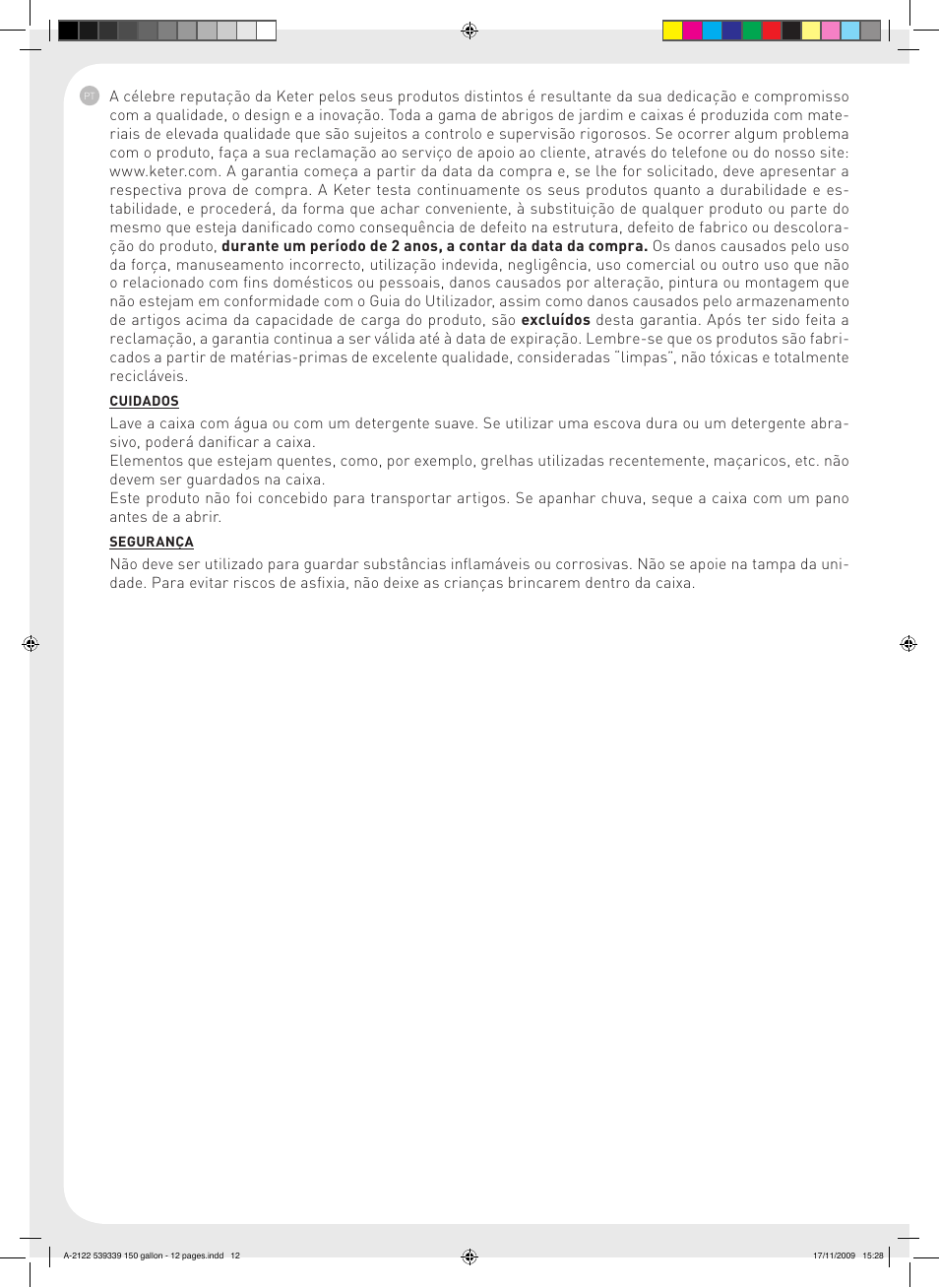 Keter Jumbo Deck Box User Manual | Page 12 / 12