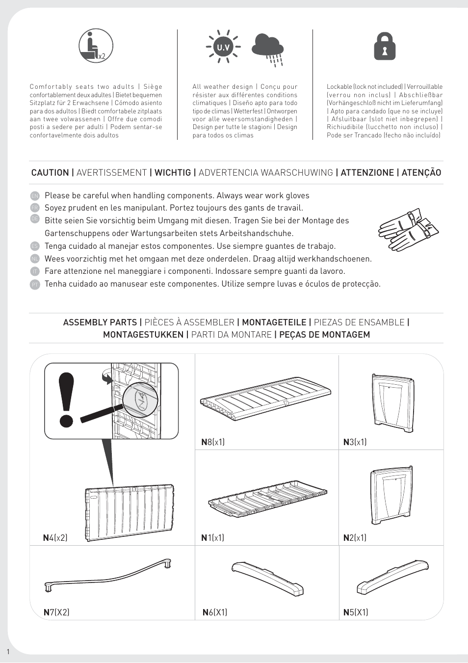 Keter Novel Storage Box User Manual | Page 2 / 8