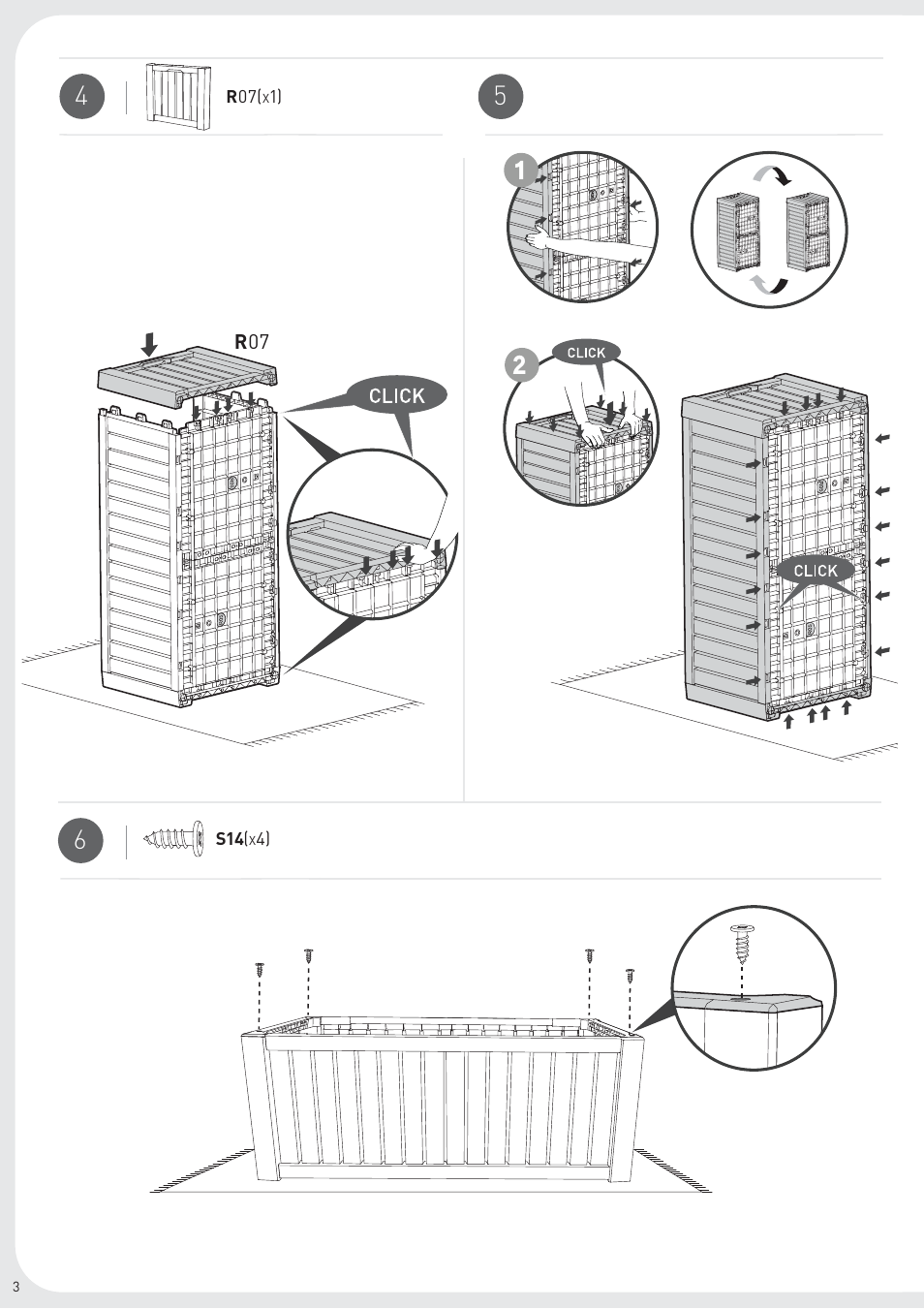 Keter Rockwood Deck Box User Manual | Page 4 / 8