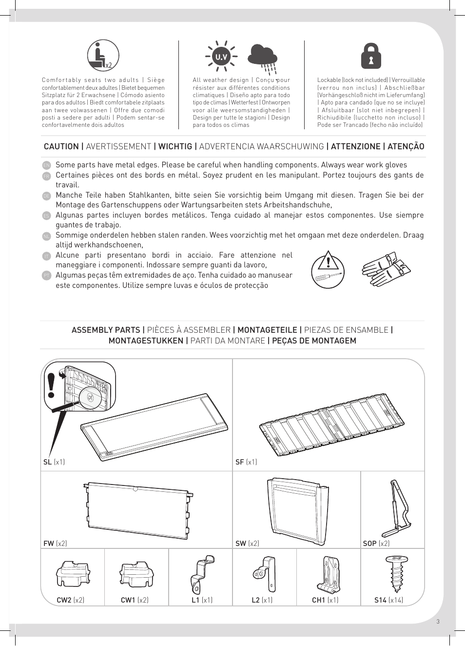 Keter Sumatra Deck Box User Manual | Page 3 / 12